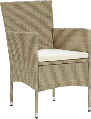 Produktbild von vidaXL Garten-Essstühle 4 Stk. Poly Rattan Beige