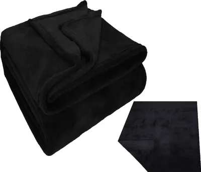 Produktbild von Betz TEDDY Wohndecke 150x200 cm Kuscheldecke XXL  Farbe: schwarz