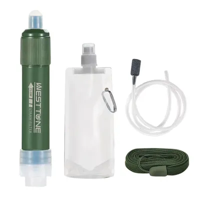 Produktbild von Tragbarer Wasserfilter  Set mit Trinkbeutel für Camping & Outdoor