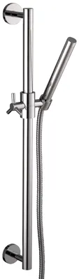Produktbild von PaulGurkes Duschstange Aufputz Set rund Kreuzgriff Handbrause Brauseschlauch Stabbrause