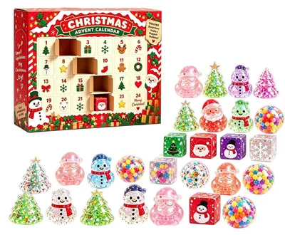 Produktbild von 24 Tage Adventskalender 2026 24 Mini Squishies Überraschungsspielzeug