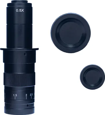 Immagine prodotto di Rosfix ODM-180X – Obiettivo per Microscopio con Zoom C-mount | Ingrandimento 180x, Lunghezza 170 mm, Diametro dell'anello 50 mm