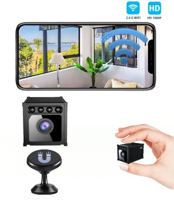 Produktbild von Überwachungskamera 1080p HD Wifi Mini Kamera mit Nachtsicht&150° Weitwinkel,Indoor Kamera (innenbereich,WiFi Wireless,Cloud-Speicher, für zu Hause