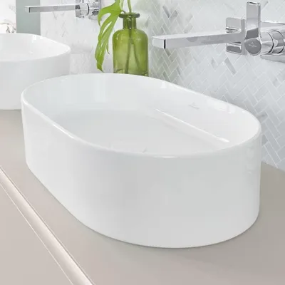 Produktbild von Villeroy & Boch Collaro Aufsatzwaschtisch 56 cm oval ohne Überlauf, ohne Hahnloch