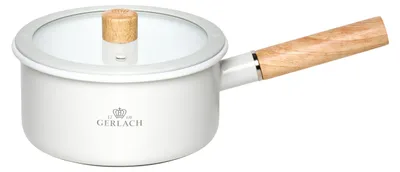 Productafbeelding van Gerlach 1760: Steelpan - 18 cm, 2 liter. Emaille pan - Geschikt voor alle warmtebronnen