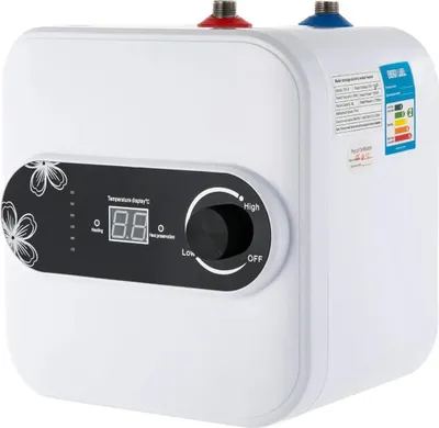 Obrázok produktu pre Elektrický ohrievač vody - SY-8 - 1500 W - Horný vývod vody - Bezpečnostný ventil - Rýchly ohrev - Biely