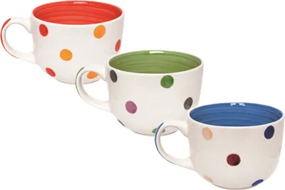 Produktbild von Excelsa set von 6 jumbo tassen Pois porzellan 50 cl bunt