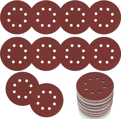 Produktbild von 15 Stück Schleifpapier 125mm Klett, 180 Körnung Schleifscheiben, 8 Löcher Rund Klett Schleifpapier für Exzenterschleifer Holz, Metall, Farbe