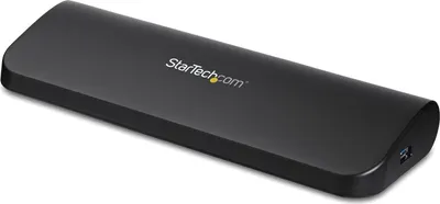 Produktbild von StarTech.com USB3SDOCKHDV USB Dockingstation, USB 3.0, dual Monitor, HDMI&reg, & DVI/ VGA, RJ45 Ethernet Port, kompatibel mit Windows/macOS (USB3SDOCKHDV) - Dockingstation - USB - VGA, HDMI - 10Mb LAN - für P/N: ARMBARDUO, ARMBARDUOV, ARMDUAL, ARMDUAL30, A