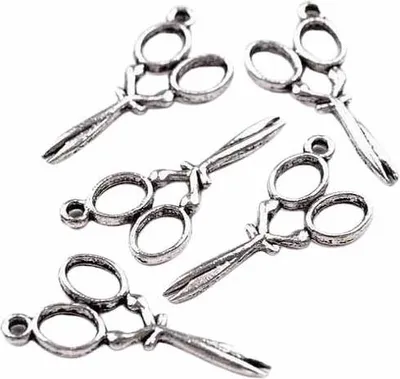 Zdjęcie produktu dla Zawieszka metalowa nożyczki 13x30mm - 5 szt