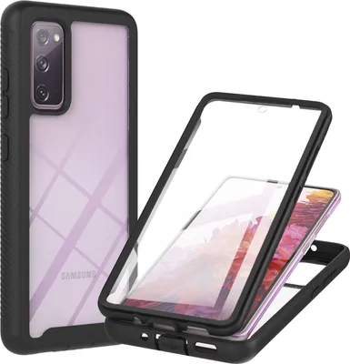 Image de Etui pour Samsung Galaxy S20 FE 5G / S20 FE 4G étui arrière transparent en TPU, antichoc avec film de protection intégré étui de protection 360° noir