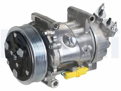Produktbild von DELPHI TSP0159851 Sanden SD6V12 Klimaanlage Klimakompressor PAG 46 passend für PEUGEOT 206 Schrägheck (2A/C) 206 CC (2D) 307 CC (3B) 206+ Schrägheck