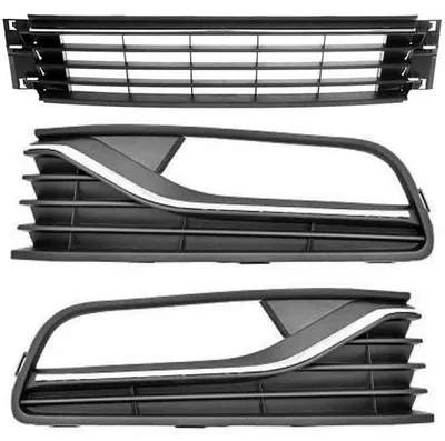 Produktbild von SET Lüftungsgitter GRILL GITTER Stoßstange vorne Für VW POLO 6R 08.2014 - 12.2017