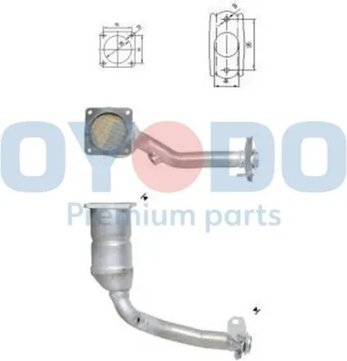 Produktbild von Oyodo Katalysator Kat passend für PEUGEOT 206 Schrägheck (2A/C) Euro 4 (D4) 10N0027-OYO