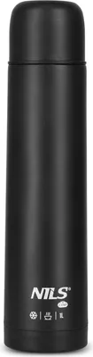 Produktbild von Thermosflasche 1000 ml, Schwarz, Isolierter Reisebecher