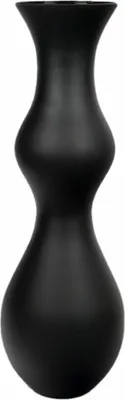 Immagine prodotto di Ecoglassworks Vase Curves, Dekovase, Blumenvase, Glasvase, Recyceltes Glas, Black matt, 70 cm, W-441B
