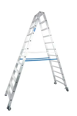 Produktbild von Krause Aluminium-Doppelleiter STABILO fahrbar 4,35 m