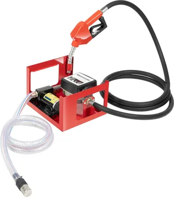 Zdjęcie produktu dla Pompa paliwa do silników wysokoprężnych – pompa transferowa paliwa – 12 V – 45 l/min – 200 W – przepływomierz – pistolet do tankowania – wtyczka UE