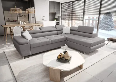 Produktbild von Ecksofa 272 cm Grau Rechts Monolith 84 Kongo RBN04