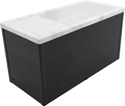 Produktbild von Eiswanne Badewanne Saunawanne Kaltwanne NARSARA marmorweiß-anthrazit