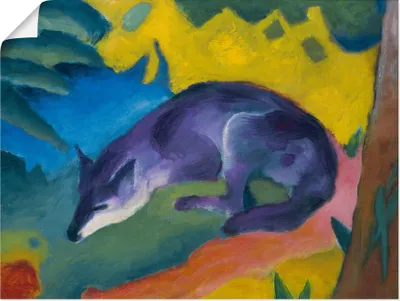 Produktbild von Franz Marc: Blauschwarzer Fuchs. 1911., Produkt:Poster, Größe:60x80 cm / Poster