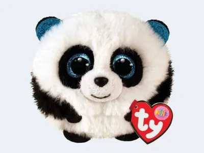 Image de ty 42526 Figurine en peluche Beanie Balls - Panda Bamboo Puffies