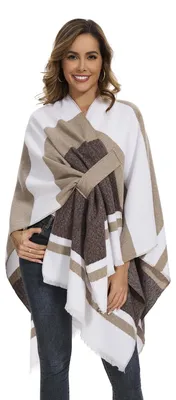 Immagine prodotto di Elegante sciarpa da donna, poncho in maglia per climi freddi