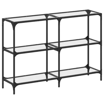 Obrázek produktu pro Konzolový stolek průhledná skleněná deska 118,5x30x81 cm ocel