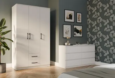 Obrázok produktu pre Moderná šatníková skriňa Romana, 120 cm, s 2 zásuvkami