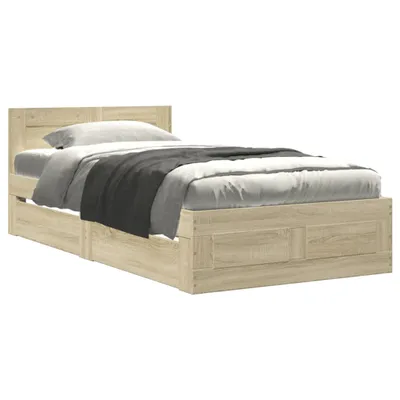Obrázok produktu pre vidaXL Rám postele s čelom Sonoma dub 90x190 cm materiál na báze dreva