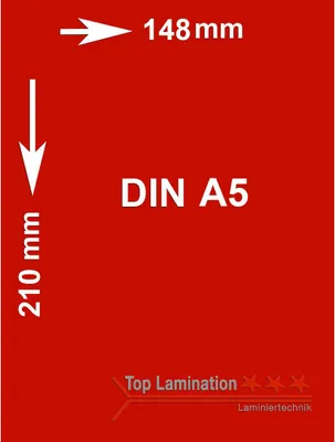 Produktbild von 25 Blatt rot 250 g/m² A5 (148x210mm) Tonpapier bedruckbar Premium farbiges Papier