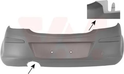 Produktbild von VAN WEZEL Heckstoßstange Stoßfänger Hinten für OPEL Corsa D Schrägheck (S07) Corsa D Kastenwagen (S07)