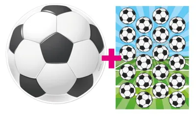 Produktbild von 2er Set Fußball Tortenaufleger & Muffinaufleger Geburtstag