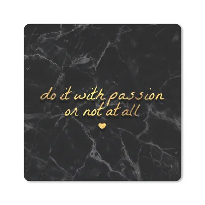 Produktbild von MuchoWow® Mauspad Mousepad Zitate - Sprichwörter - Gold - Marmor 30x30 cm - Mousepads - Maus Mat - Pad - Mausunterlage - Gaming