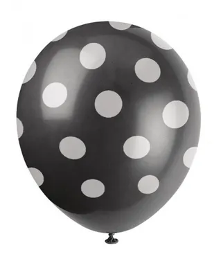 Zdjęcie produktu dla Unique Party 57590, Zabawka - balon, Lateks, Czarny, Owalny, 30 cm, 6 szt.