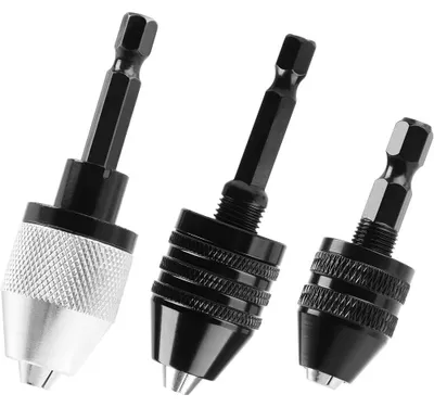 Image de Lot de 3 mandrins de perçage à changement rapide - Adaptateur de perçage hexagonal de 1/4 de pouce