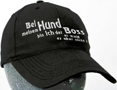 Produktbild von Baseballcap - Bei meinem Hund bin ich der Boss....69620 schwarz