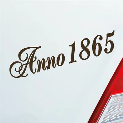 Produktbild von Auto Aufkleber Deko Home ANNO 1865 Vintage 20x5 cm Braun Sticker Heckscheibenaufkleber
