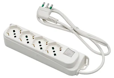 Produktbild von FANTON 47420 Steckdosenleiste 4OMEGA 4 Zweipass-Steckdosen/Schuko 2P+T 16A Steck