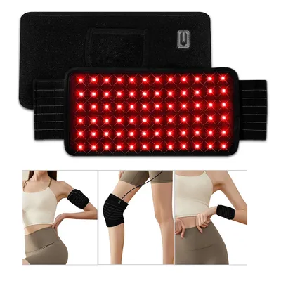 Produktbild von Infrarot Rotlicht Therapie Gürtel – 72 LED 660/850nm Rotlichtlampe mit Timer 10/20/30 Min, 5 Stufen, Red Light Belt