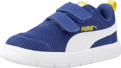 Produktbild von PUMA Mädchen Sneaker Courtflex V3 33253-21, 33253-22, 33253-23, 33253-24, 33253-25, 33253-26, 33262-21, 33262-22, 33262-23, 33262-24, 33262-25, 33262-26 PUM-398086 royal/white/yellow 23