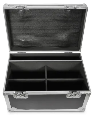 Immagine prodotto di Valigia per il trasporto di 4 fari PAR a 18 LED - Con ruote - Maniglia estraibile - Custodia robusta - Imbottitura in schiuma EVA - Colore nero - Dimensioni: 62,5 x 41 x 45,5 cm