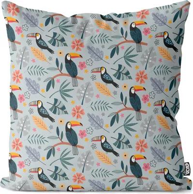 Produktbild von VOID Tukan Dschungel Safari Afrika Kissenbezug Kissenhülle sofa couch wohnzimmer dekoration wasserfest Outdoor Garten Kissen bezug deko
