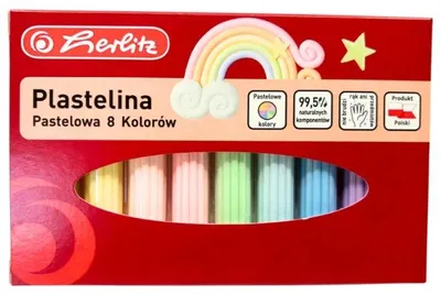 Obrázok produktu pre Herlitz plastelína 8 pastelových farieb