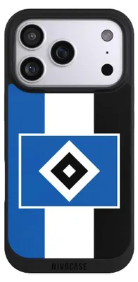 Produktbild von NIVOCASE Handyhülle für Apple iPhone 17 Pro  Hülle NIVOpure Case Schwarz HSV Hamburger SV Streifen