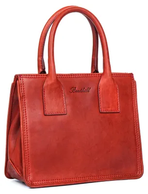 Produktbild von Benthill Handtasche Damen Echt Leder | Henkeltasche aus hochwertigem Rindsleder | Kleine Vintage Tasche Hobo Bag Beutel