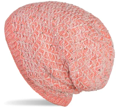 Zdjęcie produktu dla styleBREAKER Damski czapka z dzianiny z cekinami i podszewką z polaru termicznego, czapka zimowa typu slouch beanie 04024168