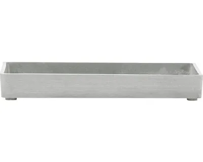 Produktbild von Blumenkasten Untersetzer Ecopots Kunststoff 20 x 10 x 2,5 cm grauweiß