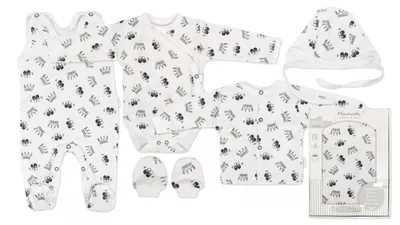 Productafbeelding van Babyset voor baby's, wit - Prinses, maat 62