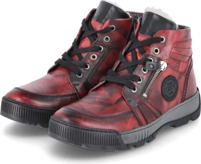 Produktbild von Krisbut Herren Schnürstiefeletten/ Winterboots Rot Glattleder Größe: 40